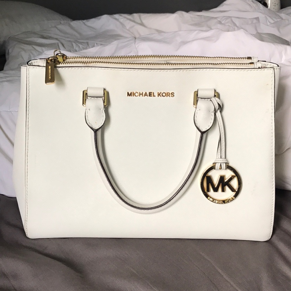 Sutton Michael Kors mk white purse satchel
